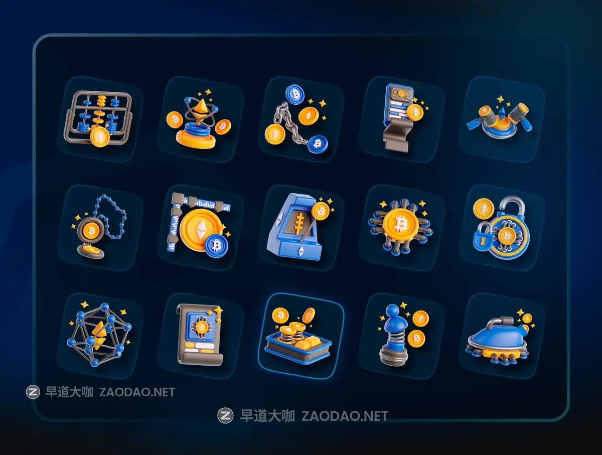 15款质感虚拟货币比特币理财财务管理3D插图图标Icons设计blender/png格式素材 Bitcoin and Currency 3D Icon set插图4 15款质感虚拟货币比特币理财财务管理3D插图图标Icons设计blender/png格式素材 Bitcoin and Currency 3D Icon set插图4