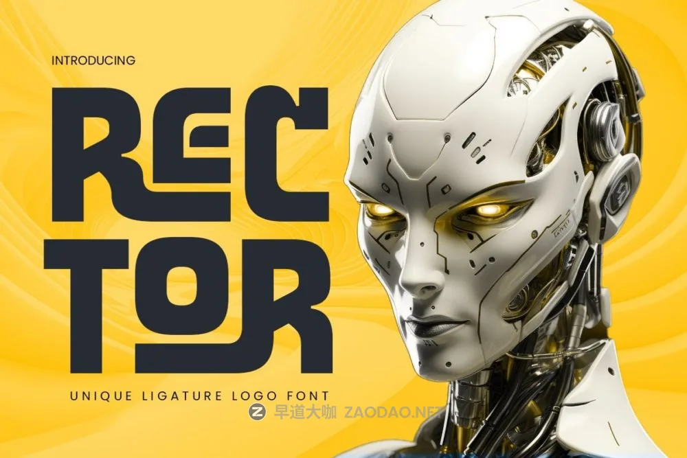 未来时尚科技品牌游戏徽标设计无衬线英文字体安装包 Rector – Unique Ligature Sci-fi Futuristic Font插图 未来时尚科技品牌游戏徽标设计无衬线英文字体安装包 Rector – Unique Ligature Sci-fi Futuristic Font插图