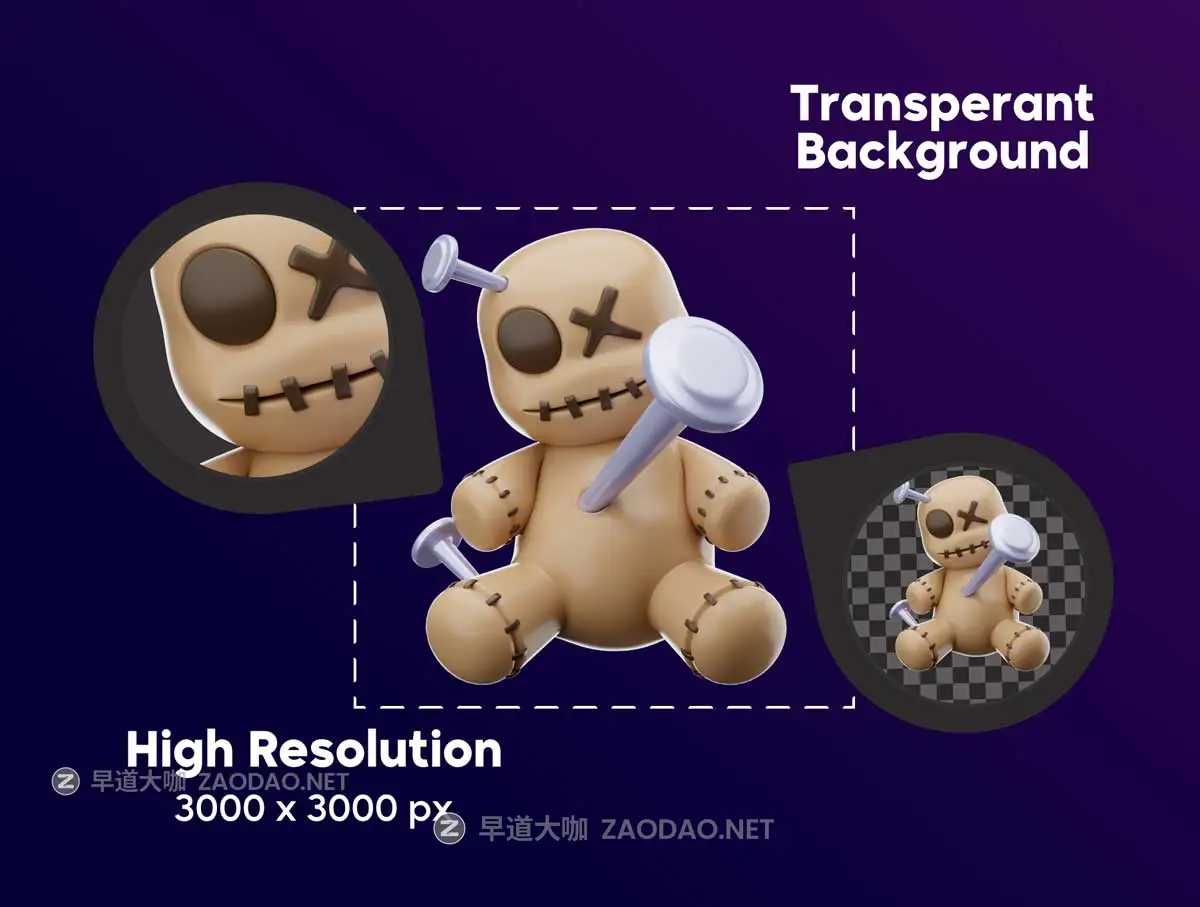 20款卡通趣味恐怖万圣节骷髅南瓜3D图标Icons设计Blender/PNG/OBJ/FBX格式素材 Halloween and Horror 3D Icon Pack插图1 20款卡通趣味恐怖万圣节骷髅南瓜3D图标Icons设计Blender/PNG/OBJ/FBX格式素材 Halloween and Horror 3D Icon Pack插图1