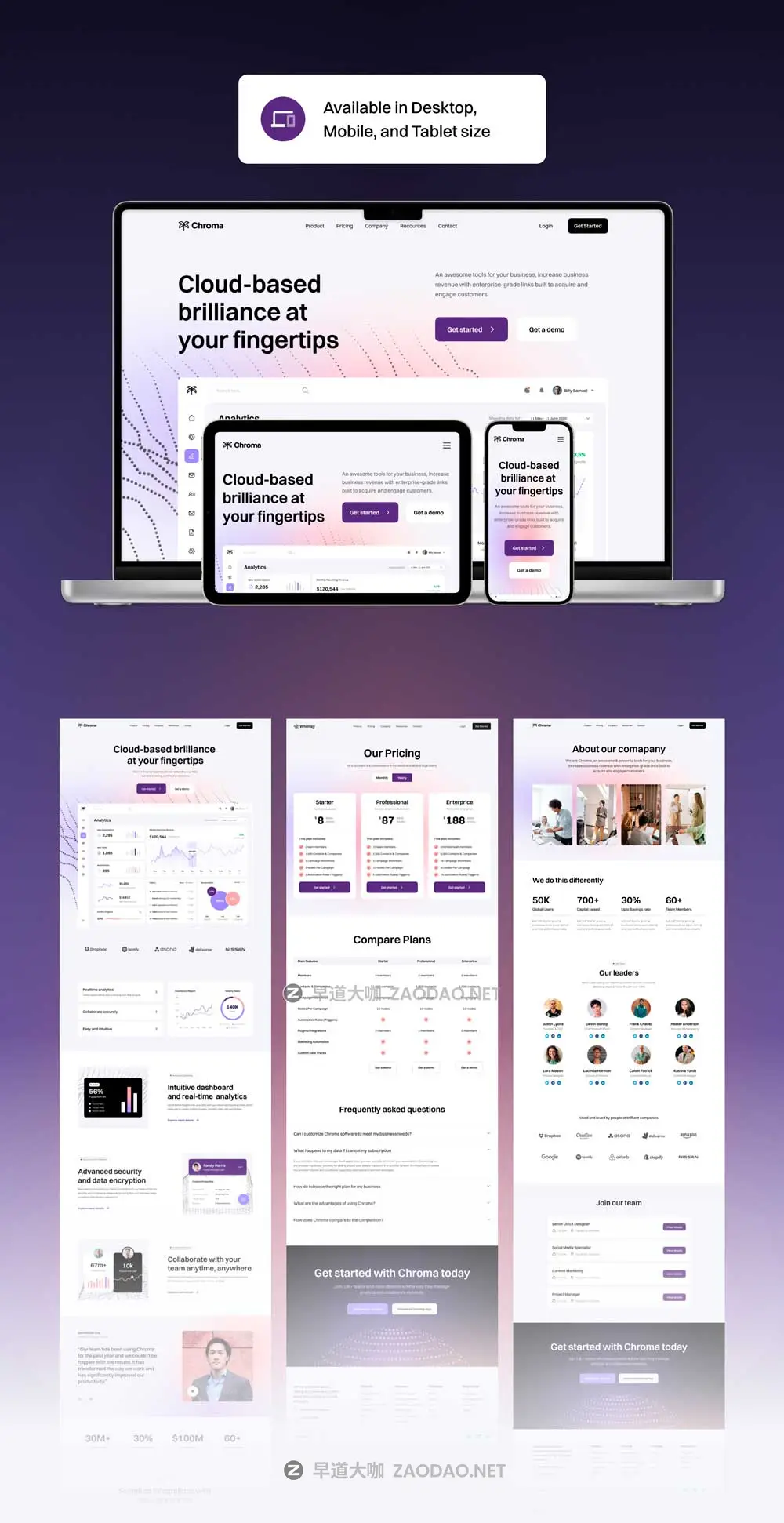 响应式模块化SaaS软件技术服务网站WEB UI界面设计Figma模板素材 Chroma Modular Responsive SaaS Website Template插图11 响应式模块化SaaS软件技术服务网站WEB UI界面设计Figma模板素材 Chroma Modular Responsive SaaS Website Template插图11