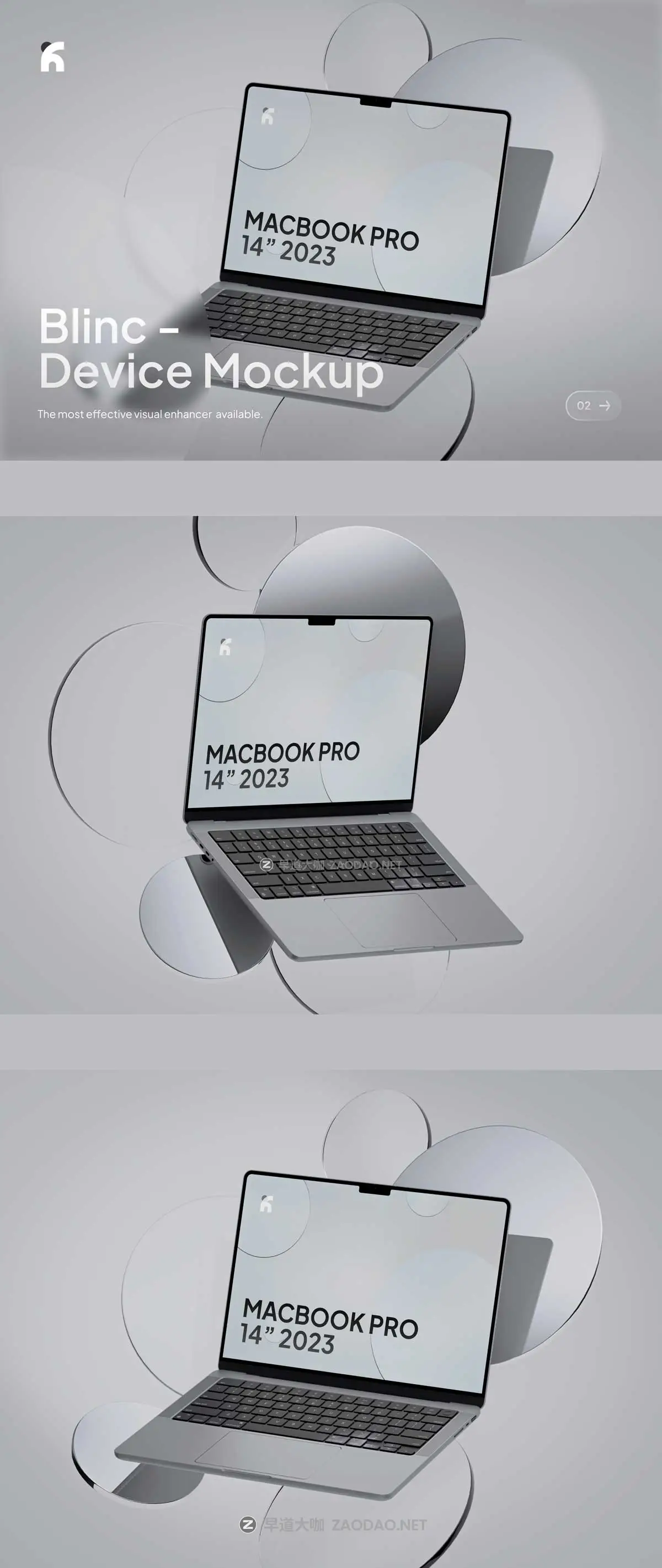 高级灰背景网站web ui设计Ps展示效果图苹果MacBook Pro笔记本电脑贴图样机 Blinc – Macbook Pro Gray Mockups插图4 高级灰背景网站web ui设计Ps展示效果图苹果MacBook Pro笔记本电脑贴图样机 Blinc – Macbook Pro Gray Mockups插图4