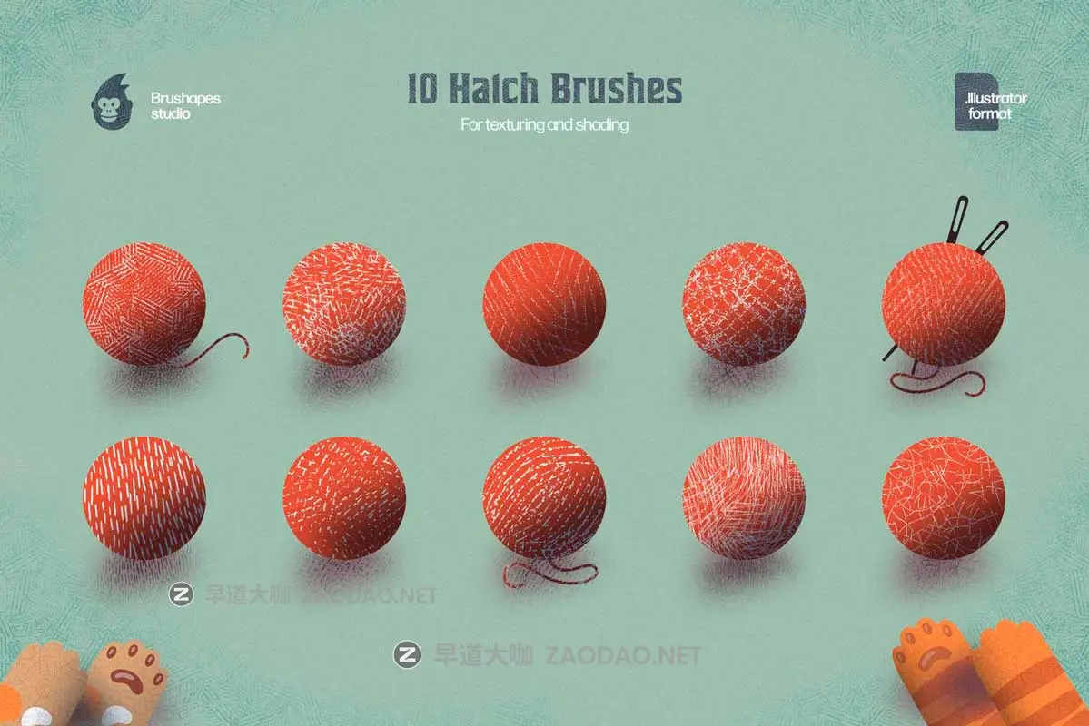 中国风手绘插画绘画线条阴影纹理效果AI矢量笔刷画笔设计素材 Hatch Master Brushes for Illustrator插图6 中国风手绘插画绘画线条阴影纹理效果AI矢量笔刷画笔设计素材 Hatch Master Brushes for Illustrator插图6