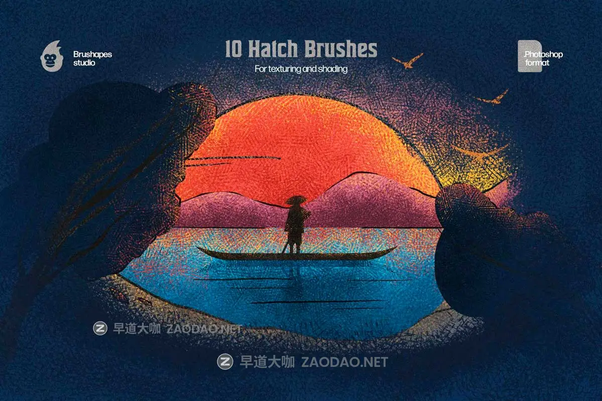 10款经典中国风插画点状铅笔素描阴影Ps笔刷画笔设计素材 Hatch Master Brushes for Photoshop插图10 10款经典中国风插画点状铅笔素描阴影Ps笔刷画笔设计素材 Hatch Master Brushes for Photoshop插图10