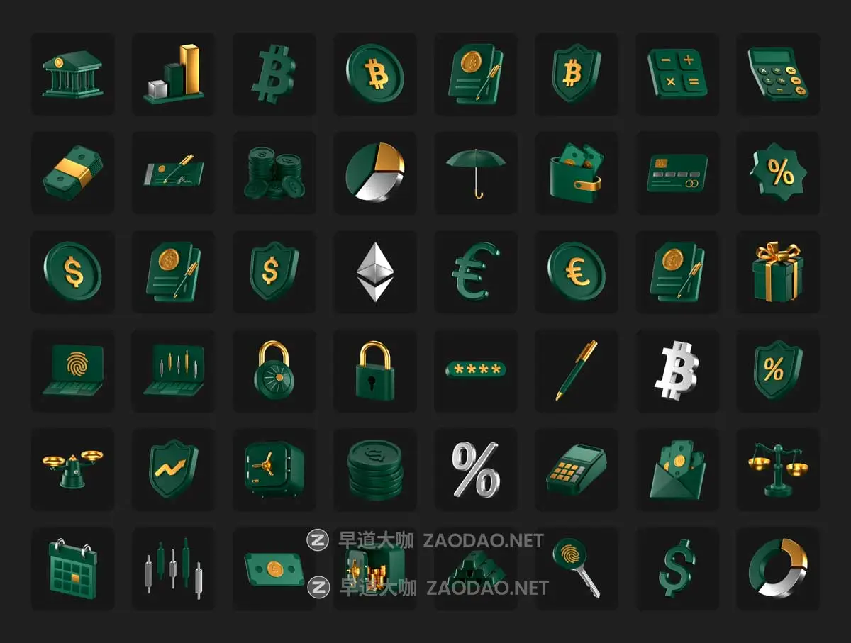 50款质感银行理财金融科技加密货币3D立体图标Icons设计Blneder/PNG格式素材 Fintech 3D Icons插图6 50款质感银行理财金融科技加密货币3D立体图标Icons设计Blneder/PNG格式素材 Fintech 3D Icons插图6