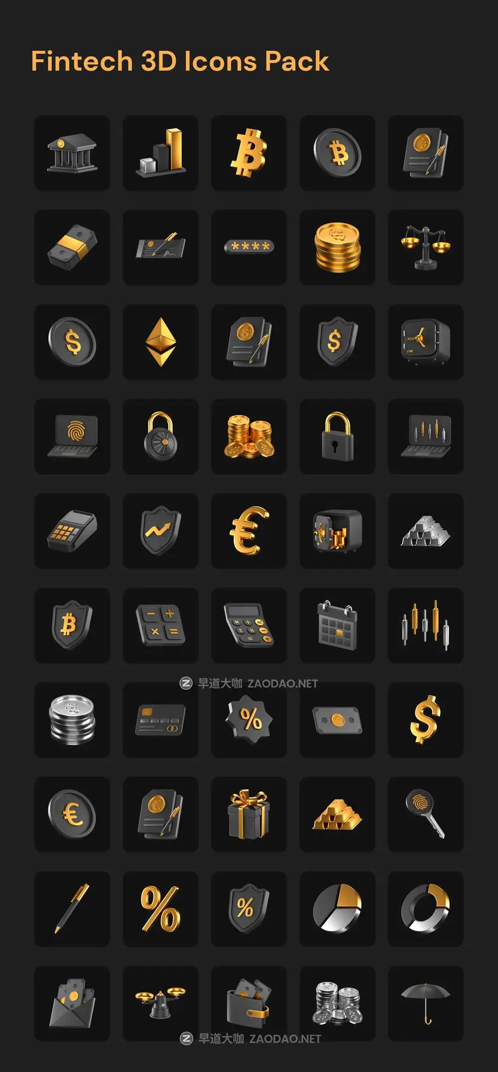 50款质感银行理财金融科技加密货币3D立体图标Icons设计Blneder/PNG格式素材 Fintech 3D Icons插图8 50款质感银行理财金融科技加密货币3D立体图标Icons设计Blneder/PNG格式素材 Fintech 3D Icons插图8