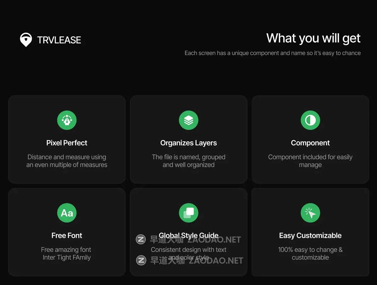 70+屏时尚旅游旅行社航班酒店路线预订APP UI界面设计Figma模板套件 TRVLEASE – Travel Mobile App UI Kit插图1 70+屏时尚旅游旅行社航班酒店路线预订APP UI界面设计Figma模板套件 TRVLEASE – Travel Mobile App UI Kit插图1