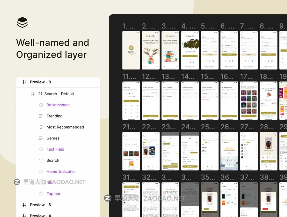 50+屏电子书小说阅读器书店APP软件UI界面设计Figma模板素材 Epicplot – Ebook and Novel Reader UI Kit Template插图4 50+屏电子书小说阅读器书店APP软件UI界面设计Figma模板素材 Epicplot – Ebook and Novel Reader UI Kit Template插图4