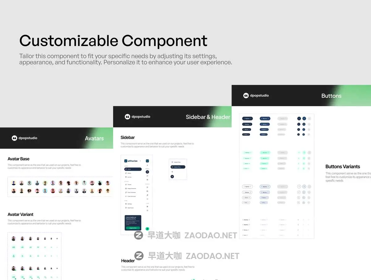 80+屏双配色AI智能图片生成器助手网站web ui界面设计figma模板套件 Aithorize – AI Assistant Web App UI KIT插图3 80+屏双配色AI智能图片生成器助手网站web ui界面设计figma模板套件 Aithorize – AI Assistant Web App UI KIT插图3