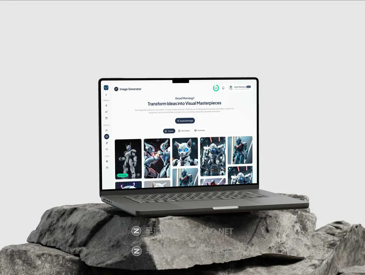 80+屏双配色AI智能图片生成器助手网站web ui界面设计figma模板套件 Aithorize – AI Assistant Web App UI KIT插图6 80+屏双配色AI智能图片生成器助手网站web ui界面设计figma模板套件 Aithorize – AI Assistant Web App UI KIT插图6