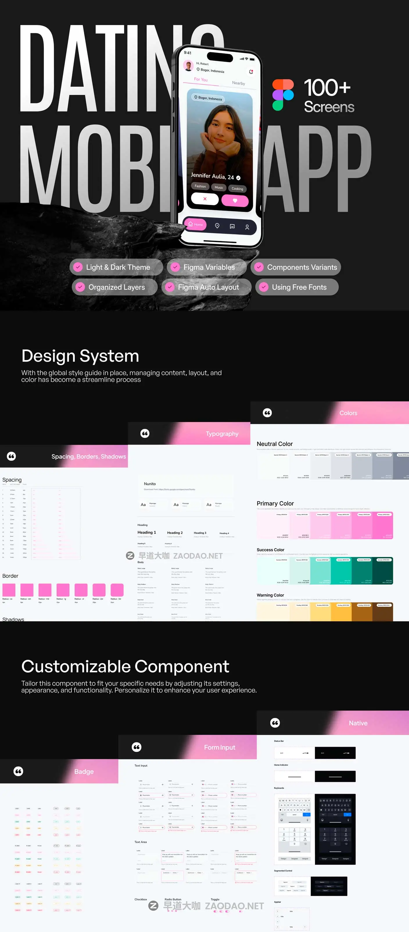 100+屏双配色时尚聊天约会交友社交媒体软件APP UI界面设计Figma模板套件 EchoMatch – Dating Mobile Apps UI KIT插图7 100+屏双配色时尚聊天约会交友社交媒体软件APP UI界面设计Figma模板套件 EchoMatch – Dating Mobile Apps UI KIT插图7