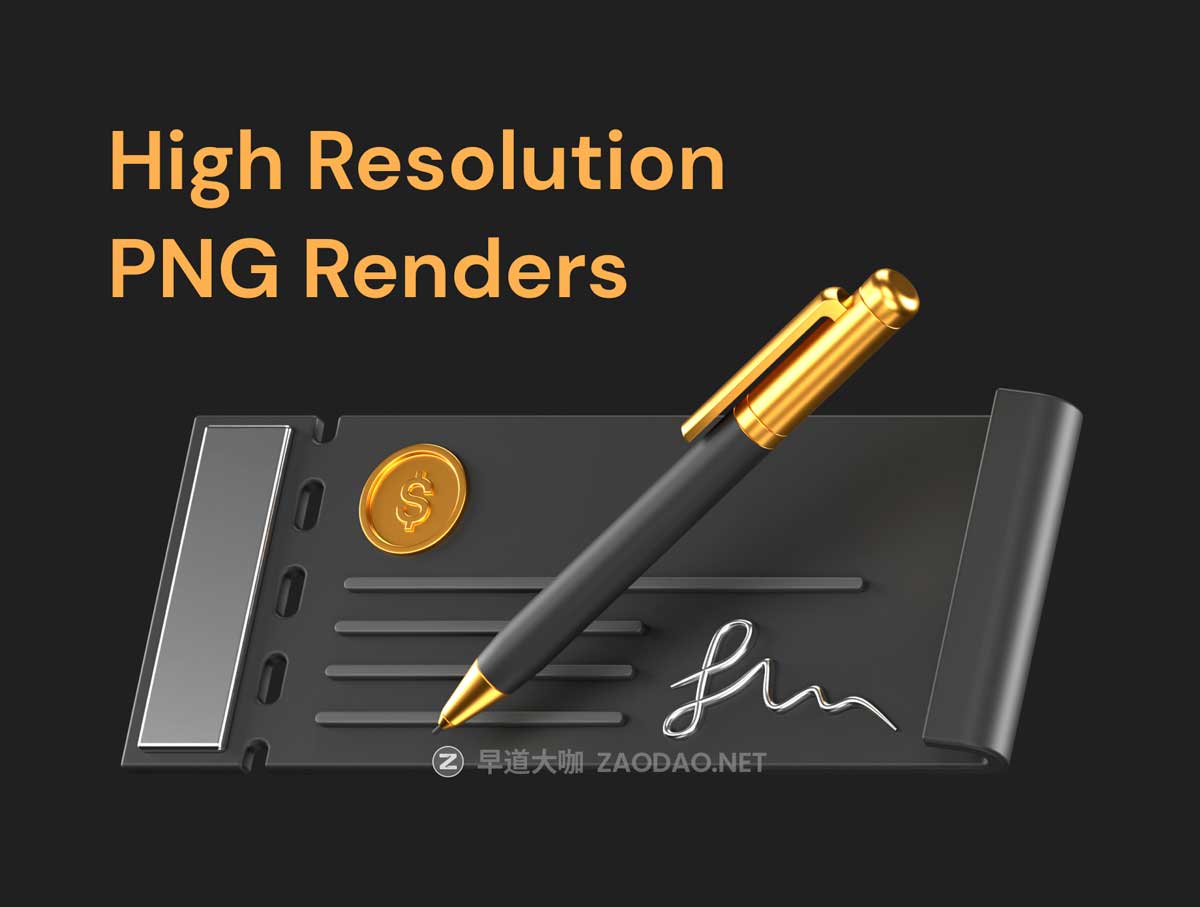 50款质感银行理财金融科技加密货币3D立体图标Icons设计Blneder/PNG格式素材 Fintech 3D Icons插图1