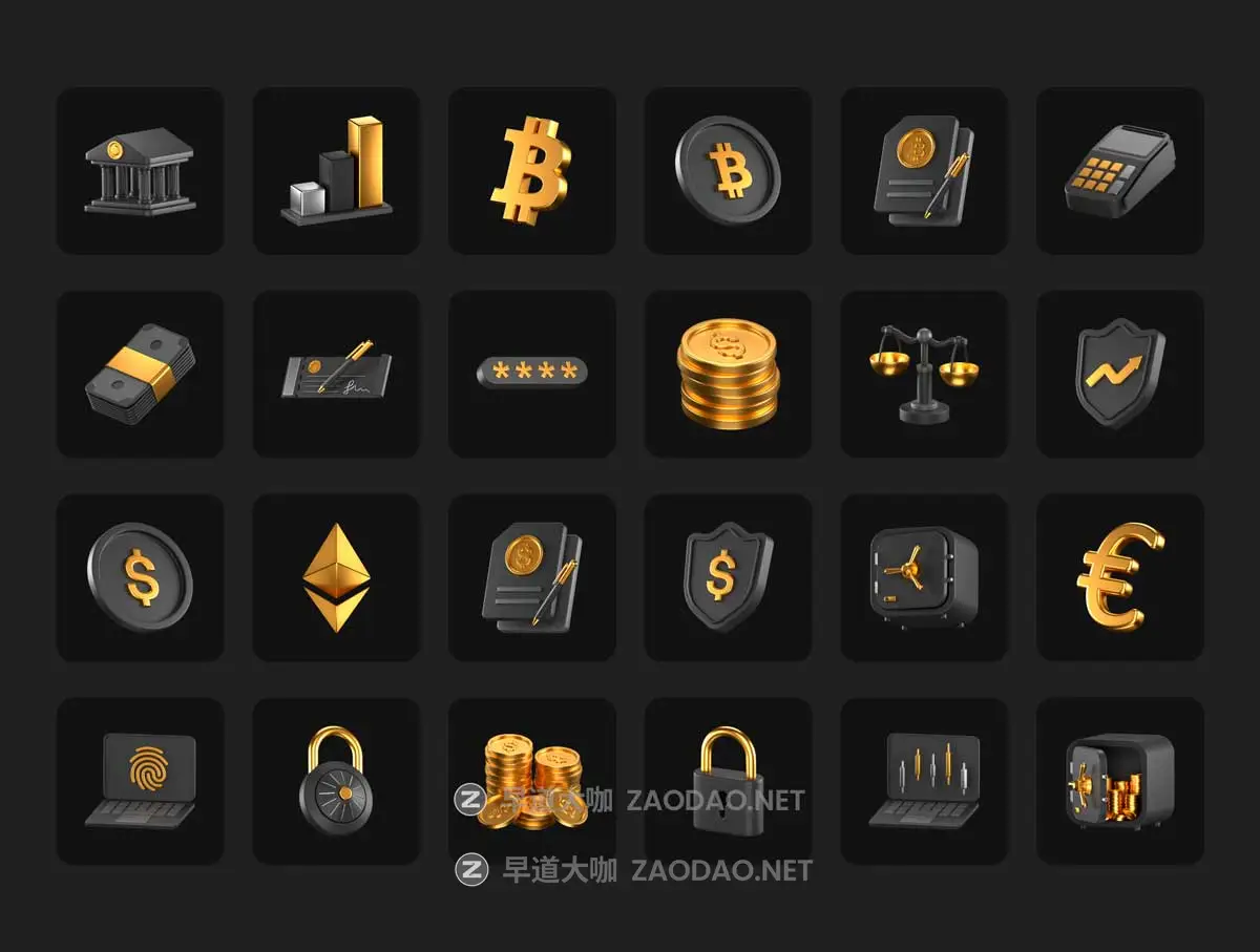 50款质感银行理财金融科技加密货币3D立体图标Icons设计Blneder/PNG格式素材 Fintech 3D Icons插图4 50款质感银行理财金融科技加密货币3D立体图标Icons设计Blneder/PNG格式素材 Fintech 3D Icons插图4