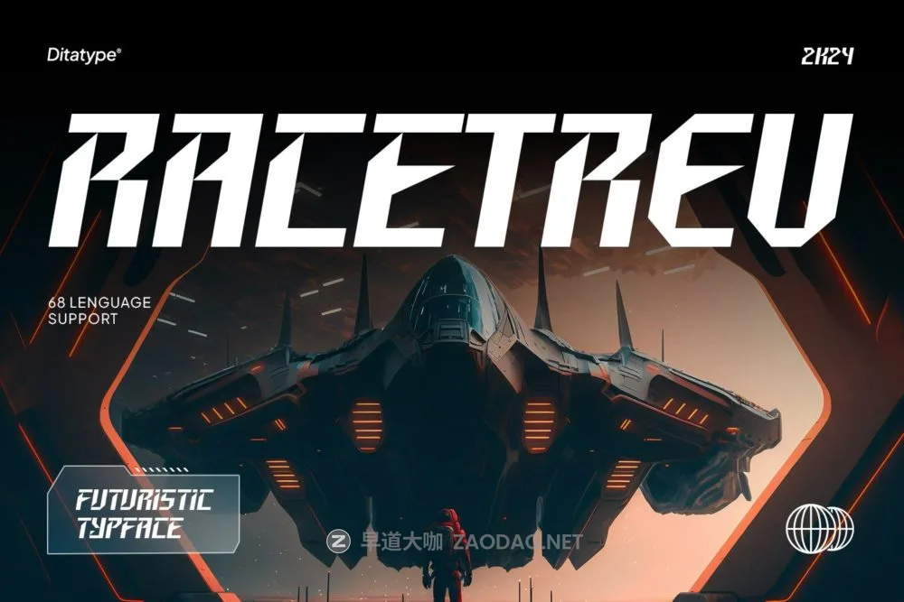 未来科幻时尚品牌海报徽标设计无衬线英文字体安装包 Racetrev插图 未来科幻时尚品牌海报徽标设计无衬线英文字体安装包 Racetrev插图