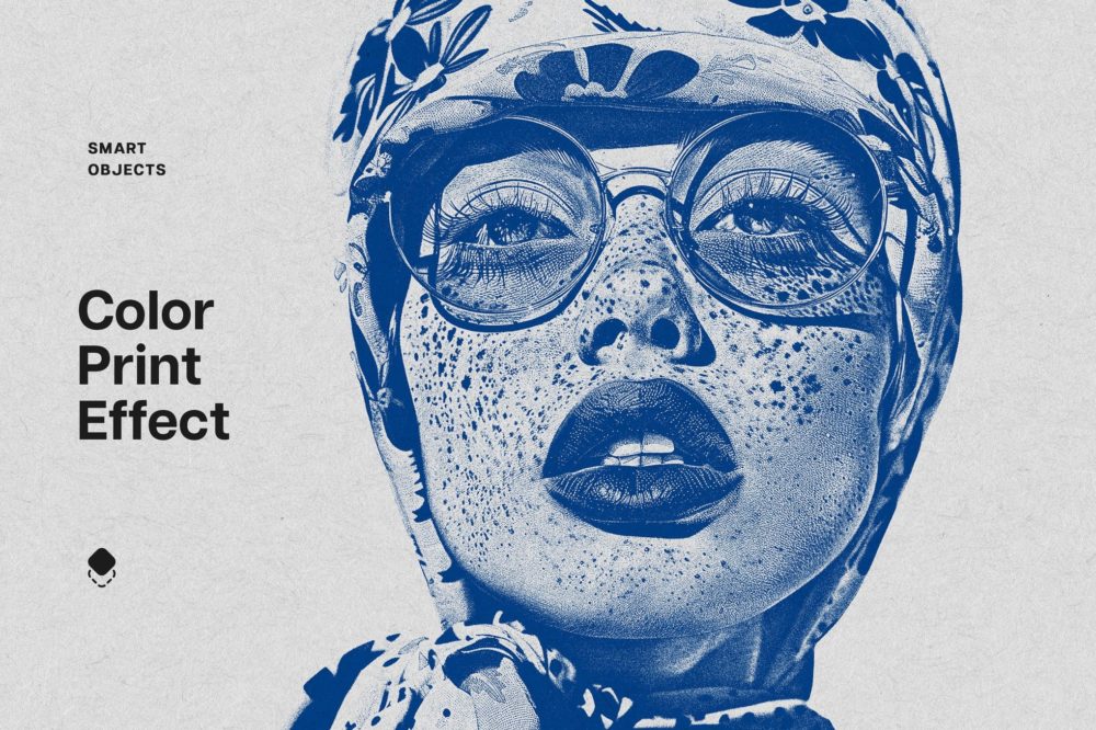 老式粒状彩色打印复印照片效果ps滤镜样机 Color Print Photo Effect插图