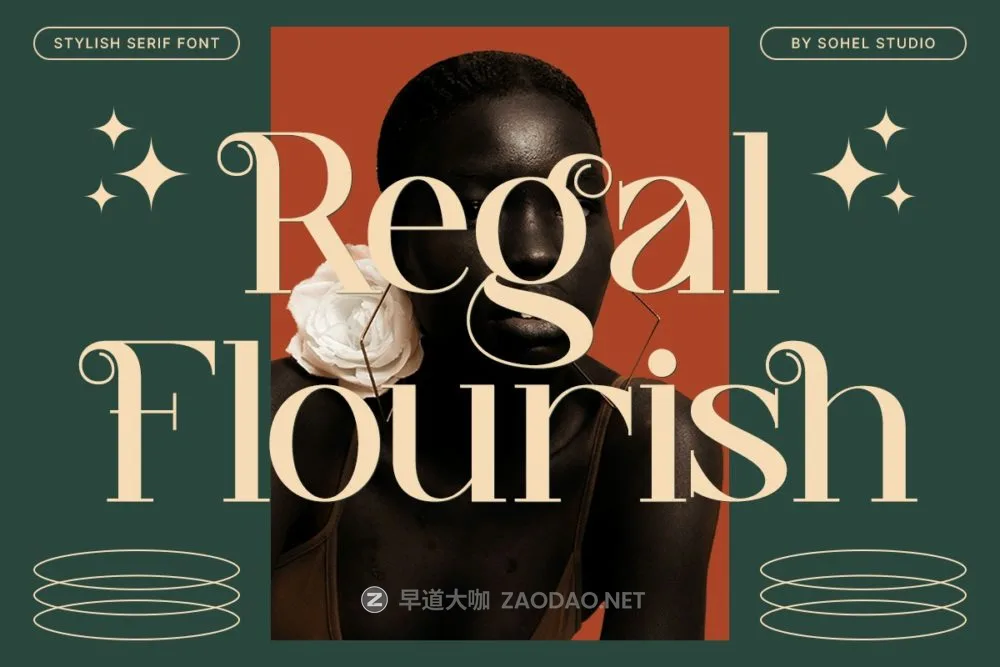 时尚优雅品牌包装婚礼请柬设计衬线英文字体安装包 Regal Flourish – Modern Unique Serif Font插图 时尚优雅品牌包装婚礼请柬设计衬线英文字体安装包 Regal Flourish – Modern Unique Serif Font插图