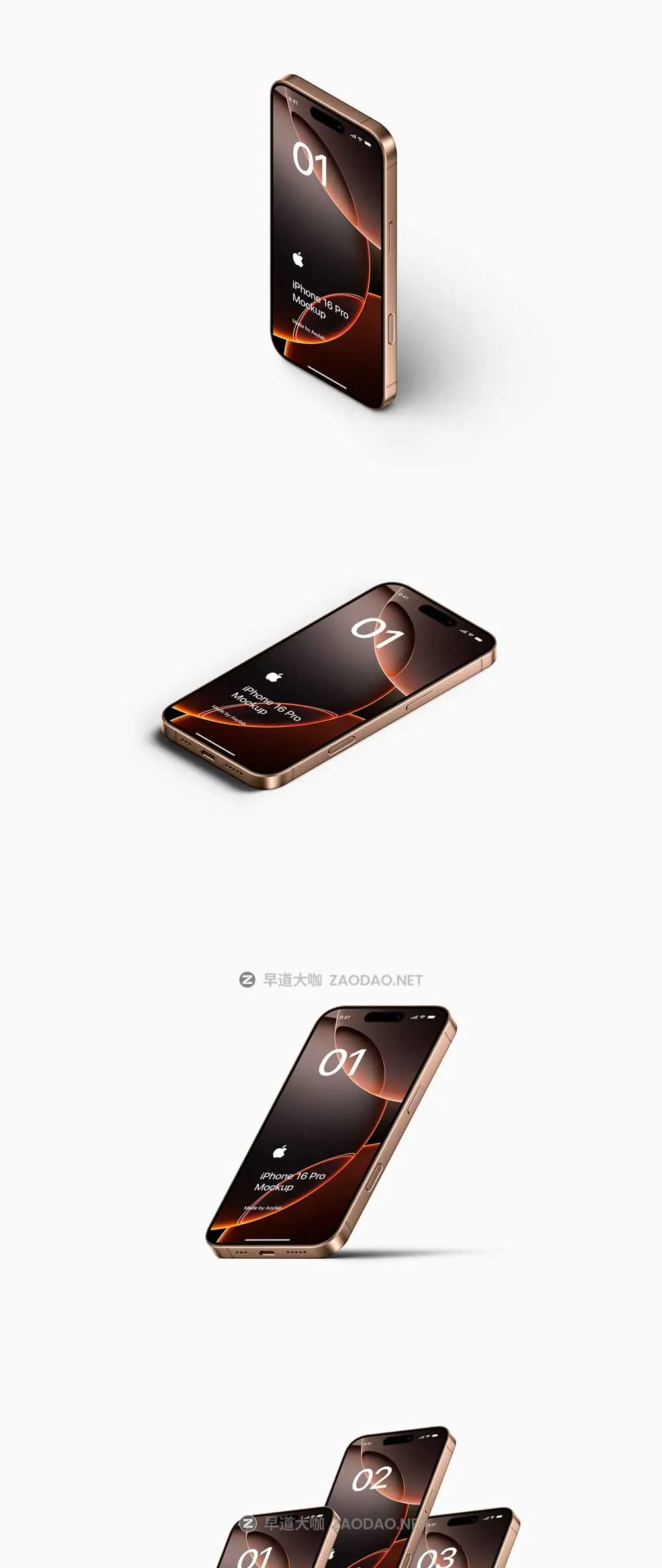 24款钛金属苹果iPhone 16 Pro手机UI广告设计展示贴图PSD样机MOCKUP模板 iPhone 16 Pro – 24 Mockups Scenes插图9 24款钛金属苹果iPhone 16 Pro手机UI广告设计展示贴图PSD样机MOCKUP模板 iPhone 16 Pro – 24 Mockups Scenes插图9