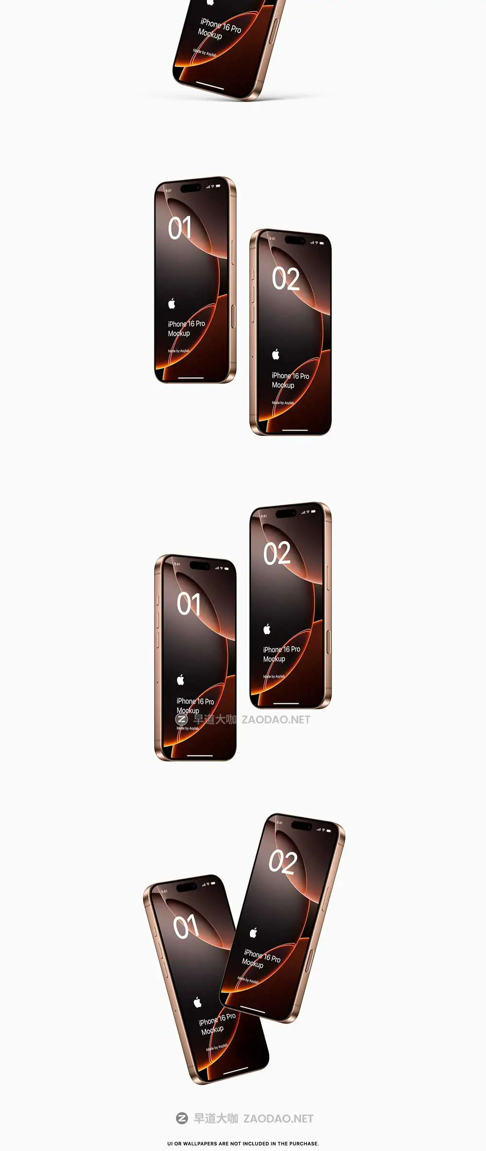 24款钛金属苹果iPhone 16 Pro手机UI广告设计展示贴图PSD样机MOCKUP模板 iPhone 16 Pro – 24 Mockups Scenes插图12 24款钛金属苹果iPhone 16 Pro手机UI广告设计展示贴图PSD样机MOCKUP模板 iPhone 16 Pro – 24 Mockups Scenes插图12