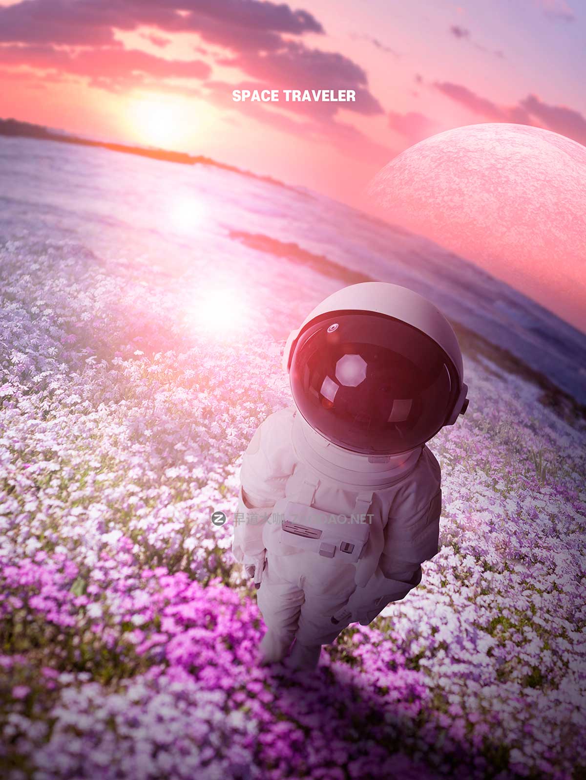 16款未来科幻太空宇宙行星宇航员主视觉KV海报设计PSD模板素材源文件 Astronaut In Space Sale Poster Template插图16