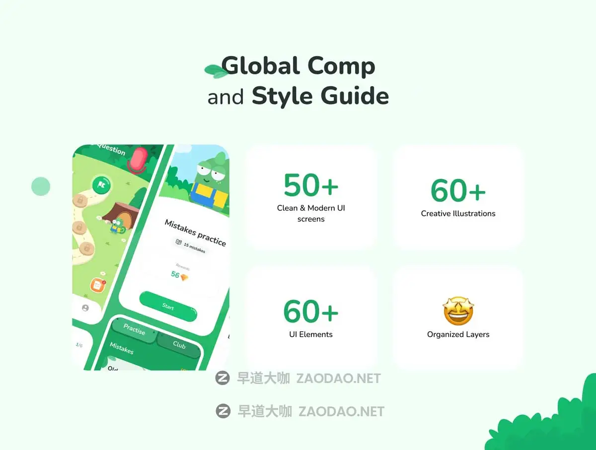 50+屏儿童英语学习培训在线课程教育APP UI界面设计Figma模板套件 Pidu – Learning English App UI Kit插图2 50+屏儿童英语学习培训在线课程教育APP UI界面设计Figma模板套件 Pidu – Learning English App UI Kit插图2