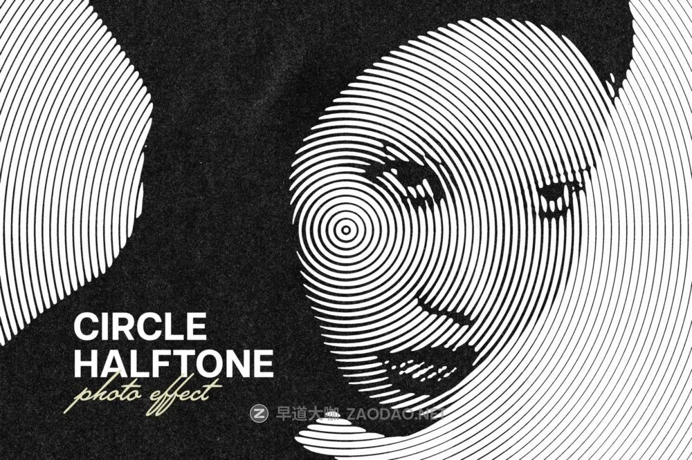 复古半色调圆形旋转照片效果ps特效滤镜样机 Circle Spin Halftone Photo Effect插图 复古半色调圆形旋转照片效果ps特效滤镜样机 Circle Spin Halftone Photo Effect插图
