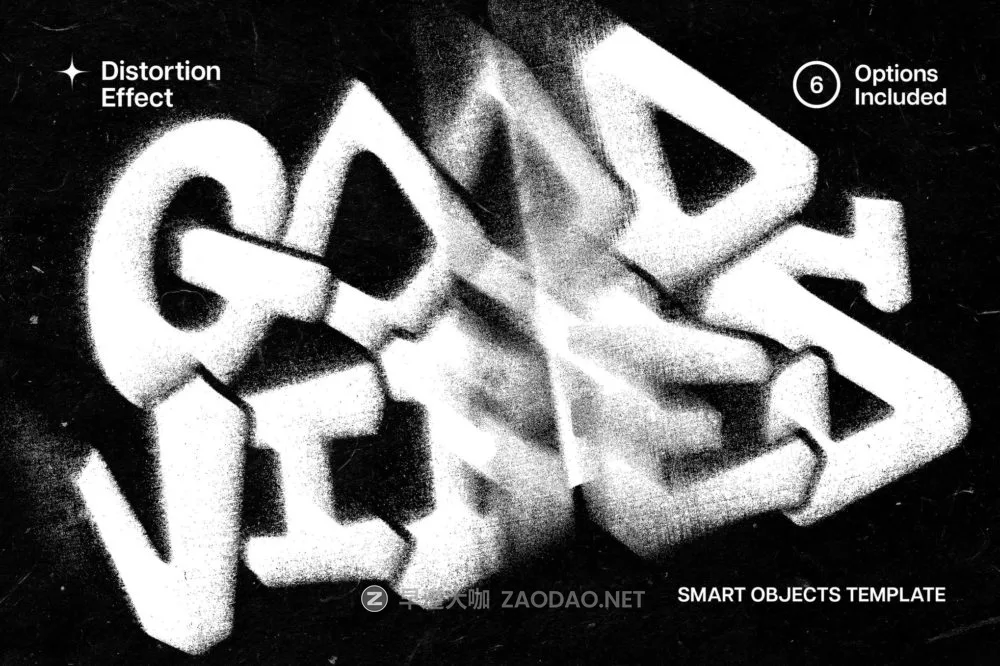 复古老式故障失真文本效果ps滤镜样机 Noisy Distortion Text Effect插图 复古老式故障失真文本效果ps滤镜样机 Noisy Distortion Text Effect插图