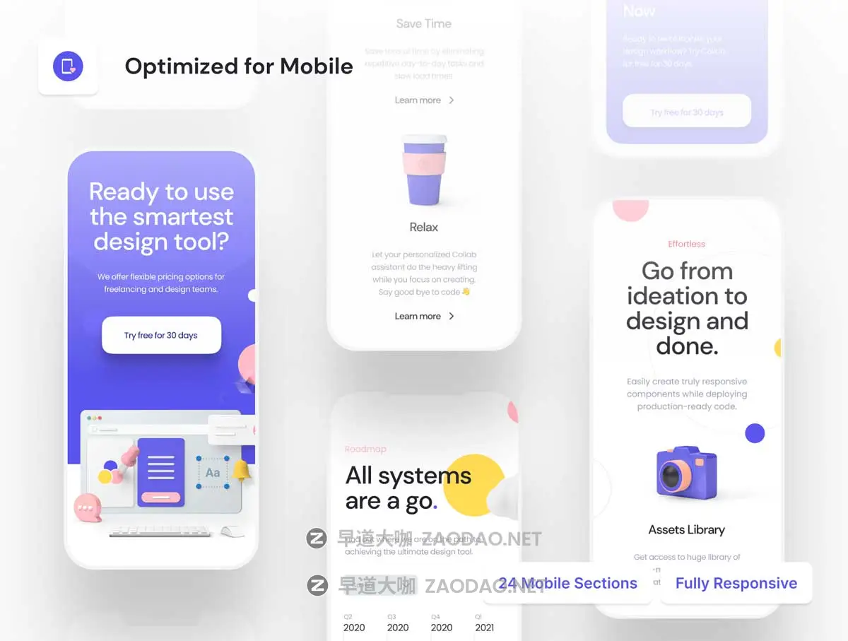 时尚响应式网站登录页面WEB UI设计Figma模板+源码Html素材 Collab — Landing Page Kit插图6 时尚响应式网站登录页面WEB UI设计Figma模板+源码Html素材 Collab — Landing Page Kit插图6