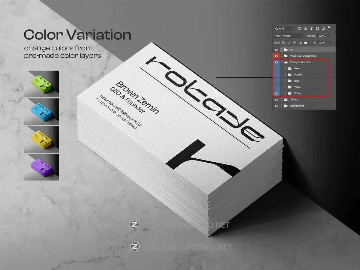 简约商务名片卡片Vi设计展示效果图PS贴图样机模板素材 Minimal Business Card Branding Mockup插图3 简约商务名片卡片Vi设计展示效果图PS贴图样机模板素材 Minimal Business Card Branding Mockup插图3