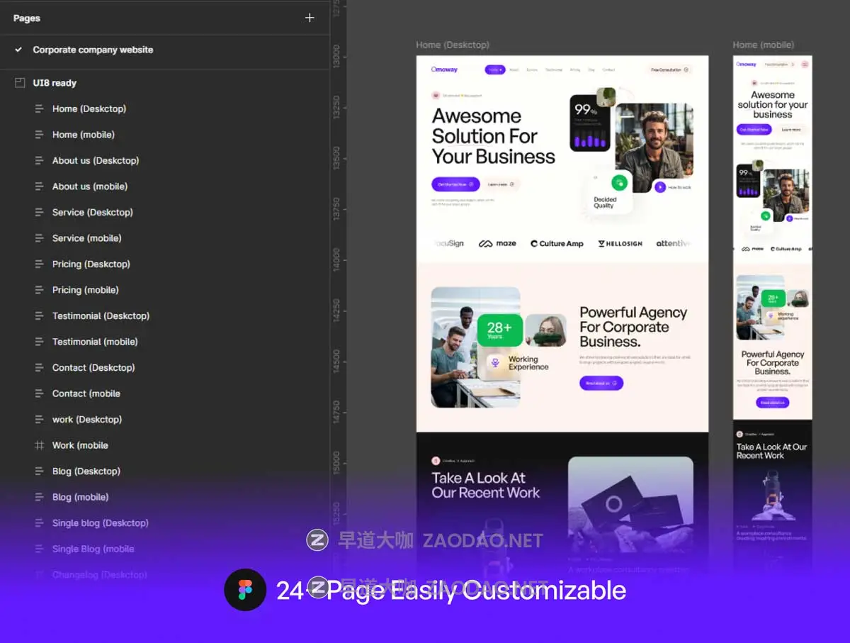 37+屏现代响应式公司企业网站用户登录页面WEB UI设计Figma模板套件 Corporate Agency Website UI Kit插图3 37+屏现代响应式公司企业网站用户登录页面WEB UI设计Figma模板套件 Corporate Agency Website UI Kit插图3