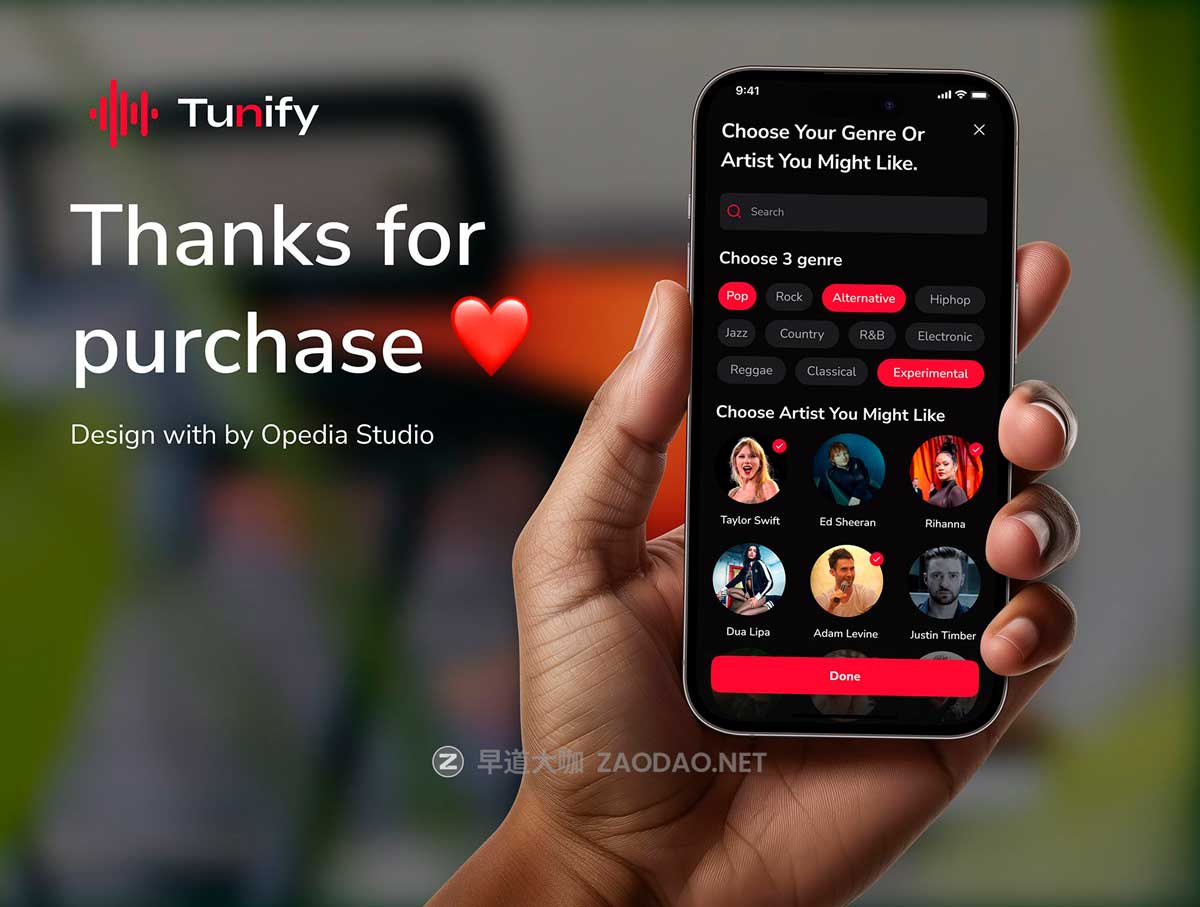 40+屏暗黑音乐流媒体播放器软件APP UI界面设计Figma模板套件素材 Music Streaming Mobile App UI Kits插图6