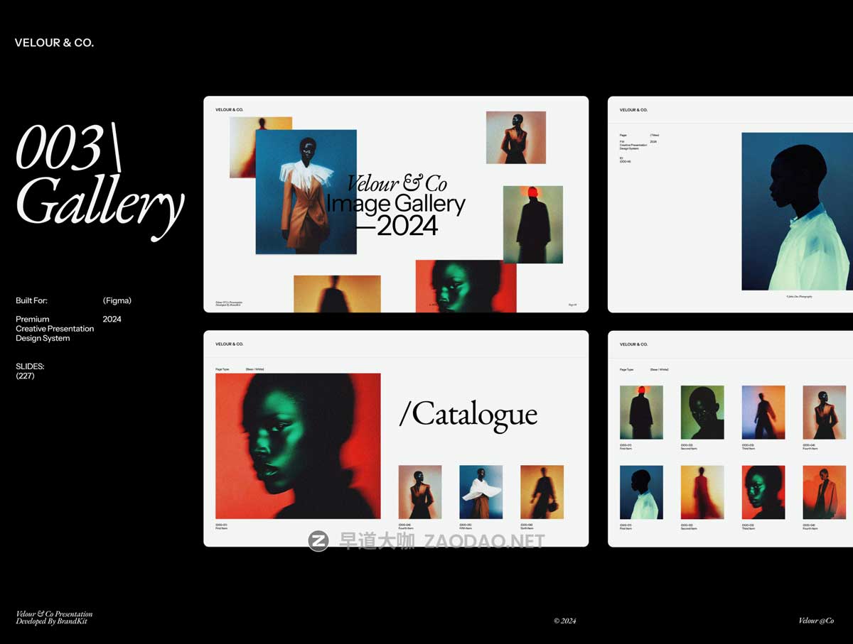 227页品牌宣传策划提案书图文排版演示文稿幻灯片Figma格式模板套件素材 Velour & Co Presentation Kit插图5