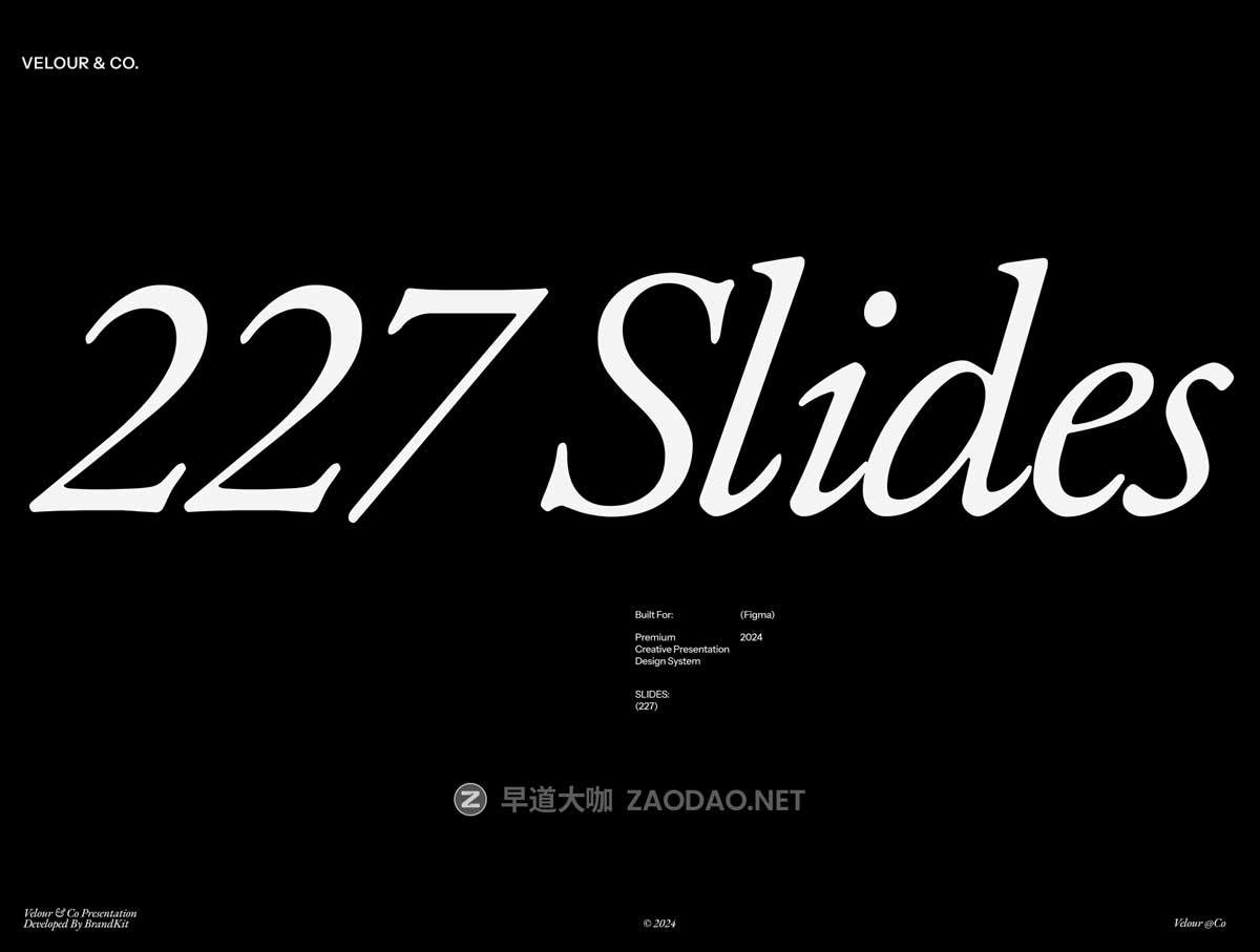 227页品牌宣传策划提案书图文排版演示文稿幻灯片Figma格式模板套件素材 Velour & Co Presentation Kit插图6