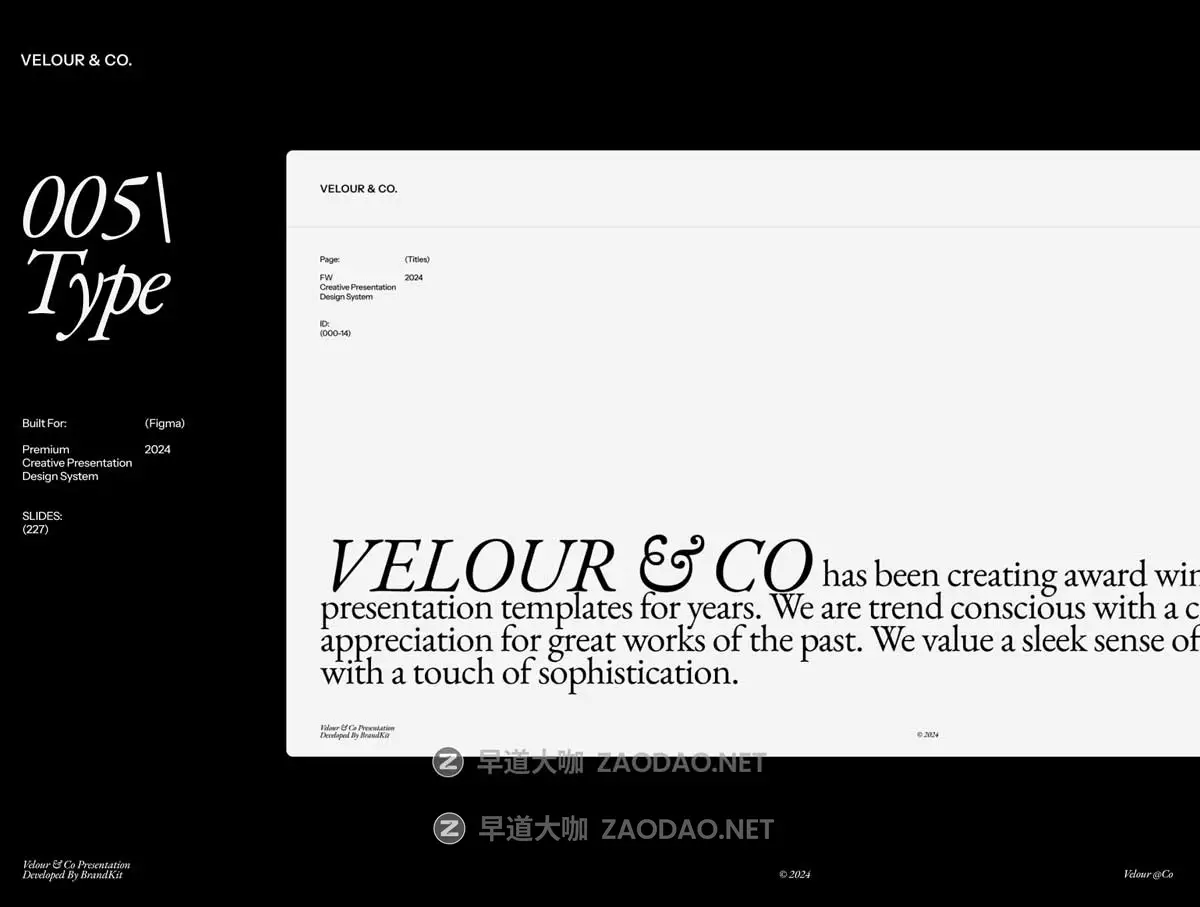 227页品牌宣传策划提案书图文排版演示文稿幻灯片Figma格式模板套件素材 Velour & Co Presentation Kit插图4 227页品牌宣传策划提案书图文排版演示文稿幻灯片Figma格式模板套件素材 Velour & Co Presentation Kit插图4