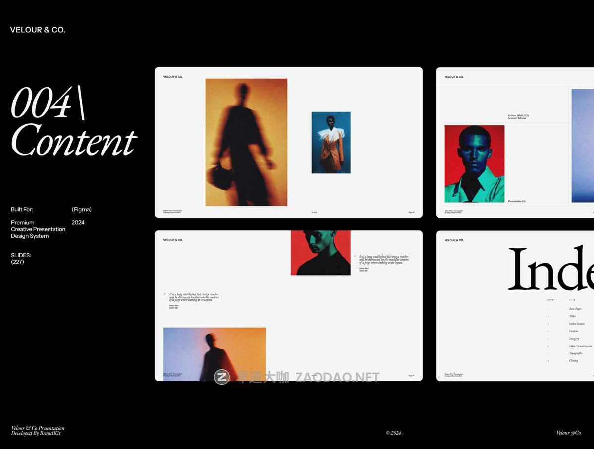227页品牌宣传策划提案书图文排版演示文稿幻灯片Figma格式模板套件素材 Velour & Co Presentation Kit插图3