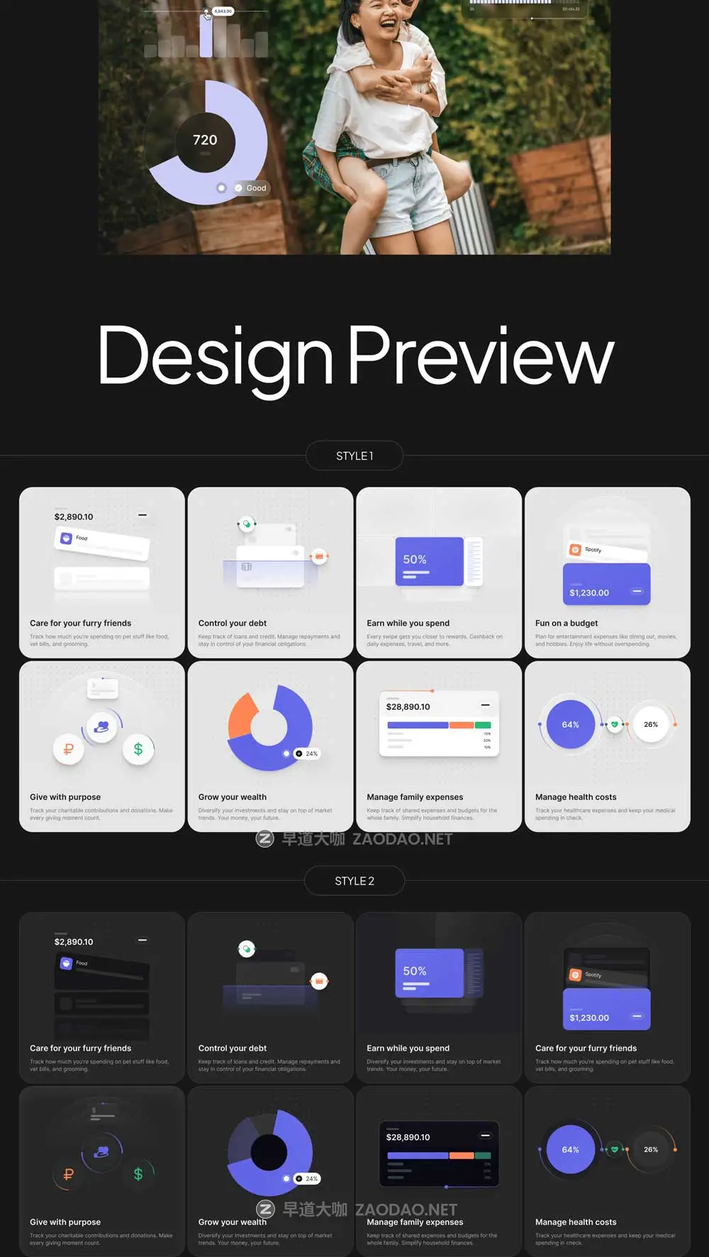 20款多功能APP网站用户界面设计UI卡片Figma格式素材 UI Card Illustration插图10 20款多功能APP网站用户界面设计UI卡片Figma格式素材 UI Card Illustration插图10