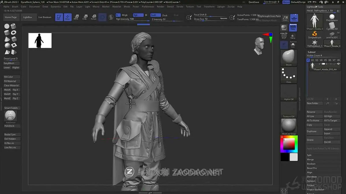 Maya+MD+ZB电影资产角色衣服建模制作视频教程 中英文字幕 Character Asset Creation for Cinematics Vol. 1插图4 Maya+MD+ZB电影资产角色衣服建模制作视频教程 中英文字幕 Character Asset Creation for Cinematics Vol. 1插图4