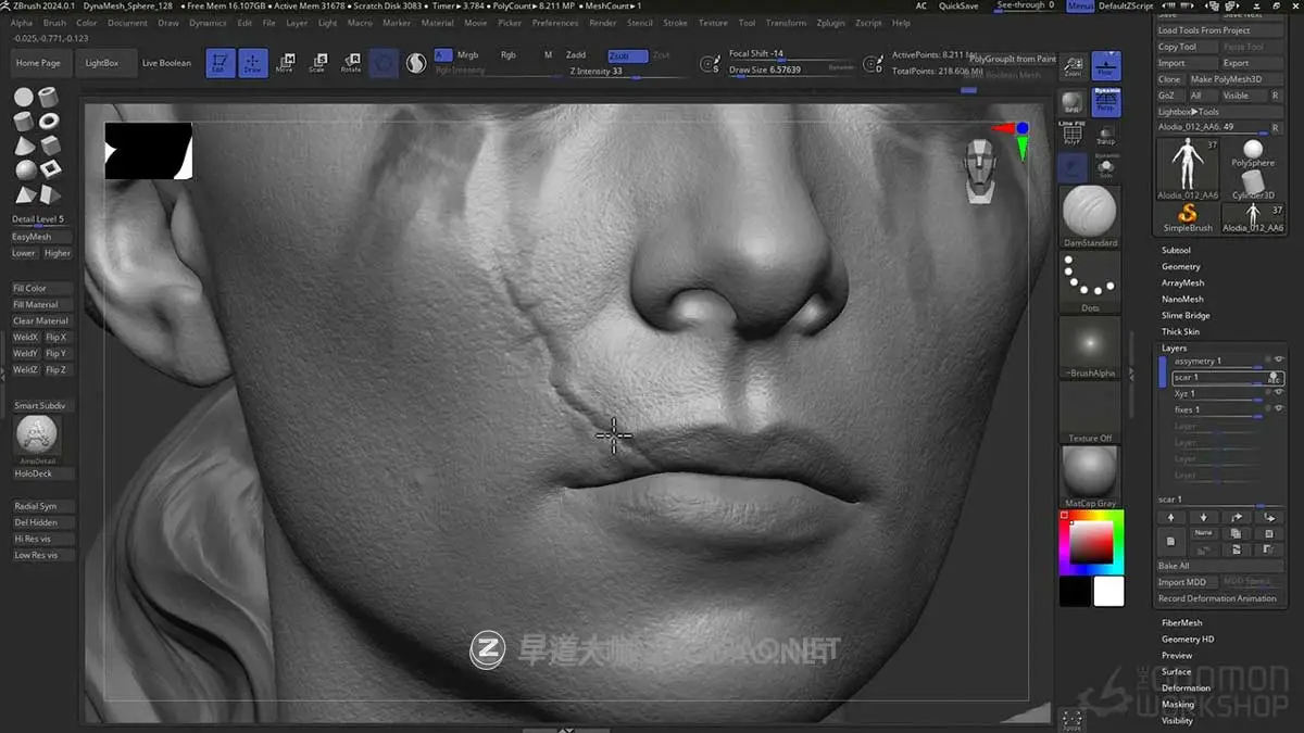 Maya+MD+ZB电影资产角色衣服建模制作视频教程 中英文字幕 Character Asset Creation for Cinematics Vol. 1插图8 Maya+MD+ZB电影资产角色衣服建模制作视频教程 中英文字幕 Character Asset Creation for Cinematics Vol. 1插图8