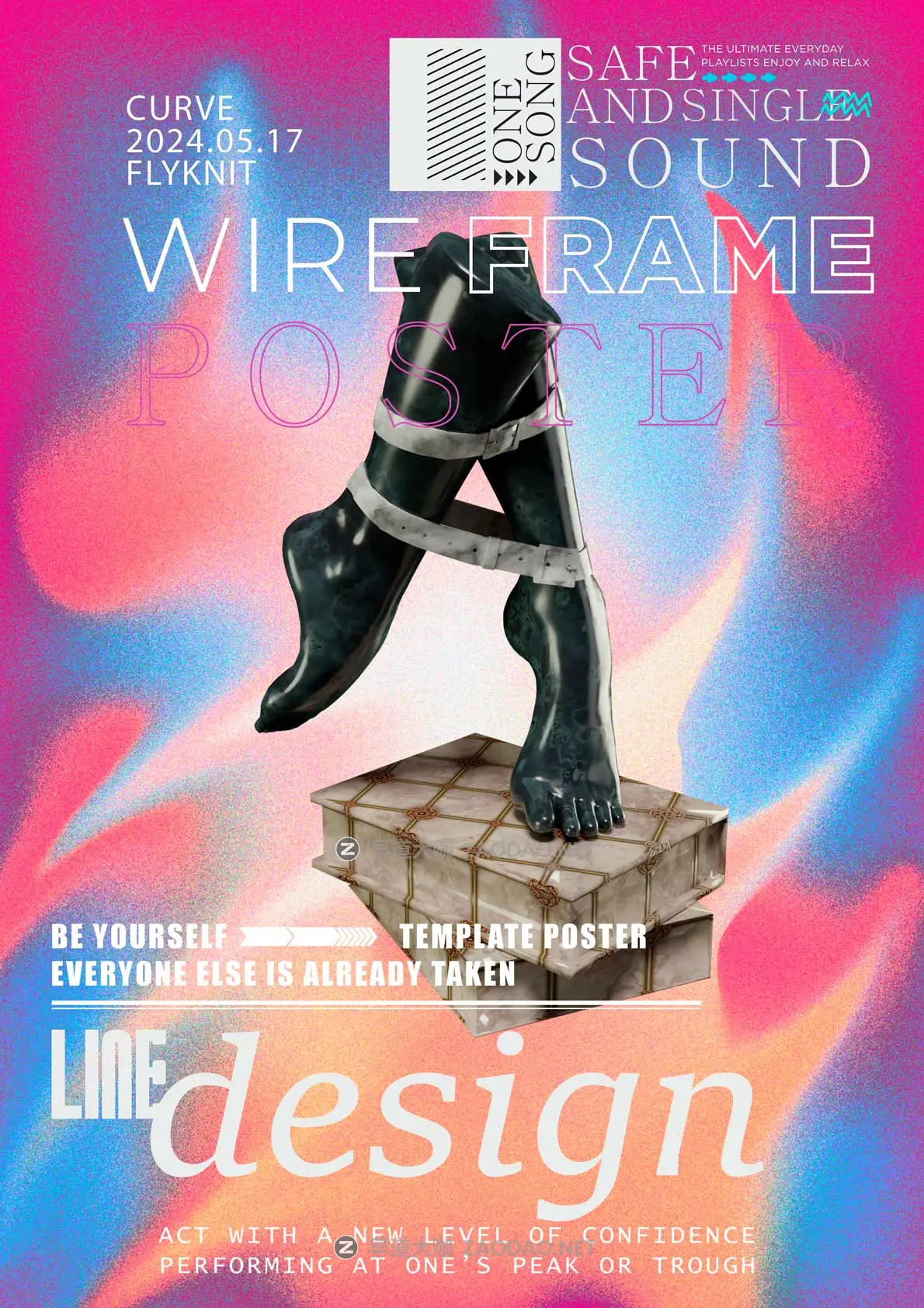 16款欧美赛博朋克风音乐艺术展会酸性小众视觉海报宣传单页设计PS/AI模板素材 Acid City Street Poster Template插图9 16款欧美赛博朋克风音乐艺术展会酸性小众视觉海报宣传单页设计PS/AI模板素材 Acid City Street Poster Template插图9