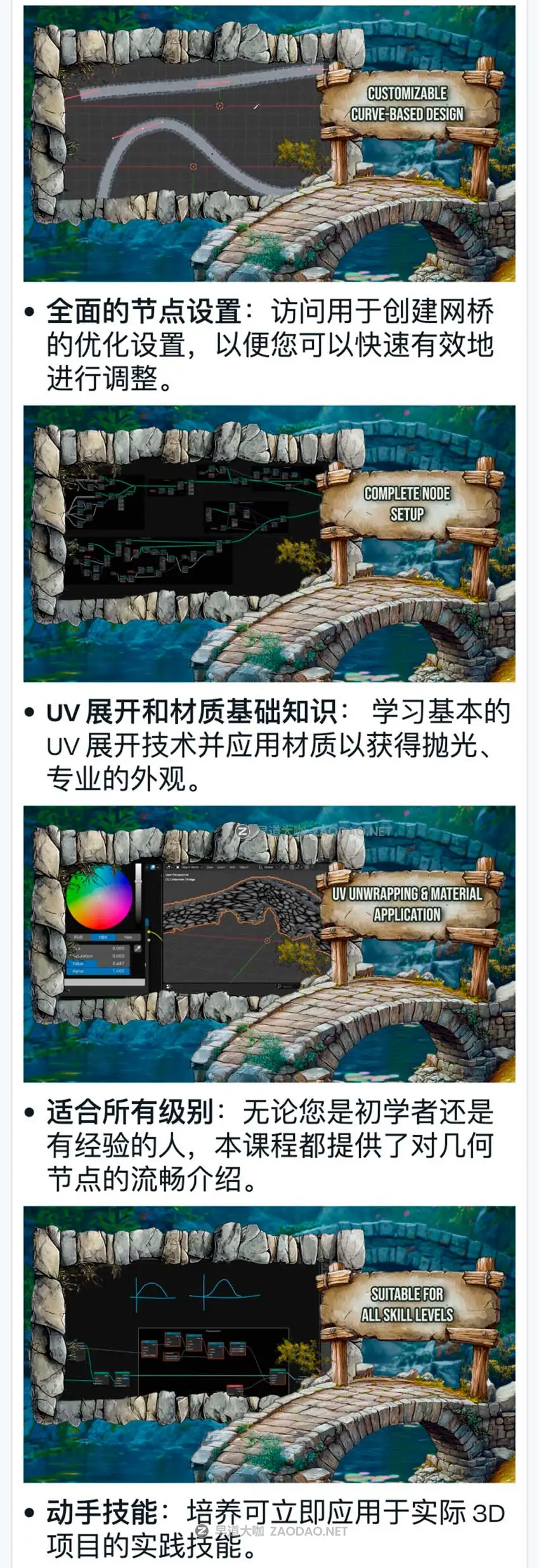 Blender利用几何节点创建3D桥梁模型视频教程 中英文字幕 Blender Geometry Nodes – Procedural Bridge Generator插图5 Blender利用几何节点创建3D桥梁模型视频教程 中英文字幕 Blender Geometry Nodes – Procedural Bridge Generator插图5