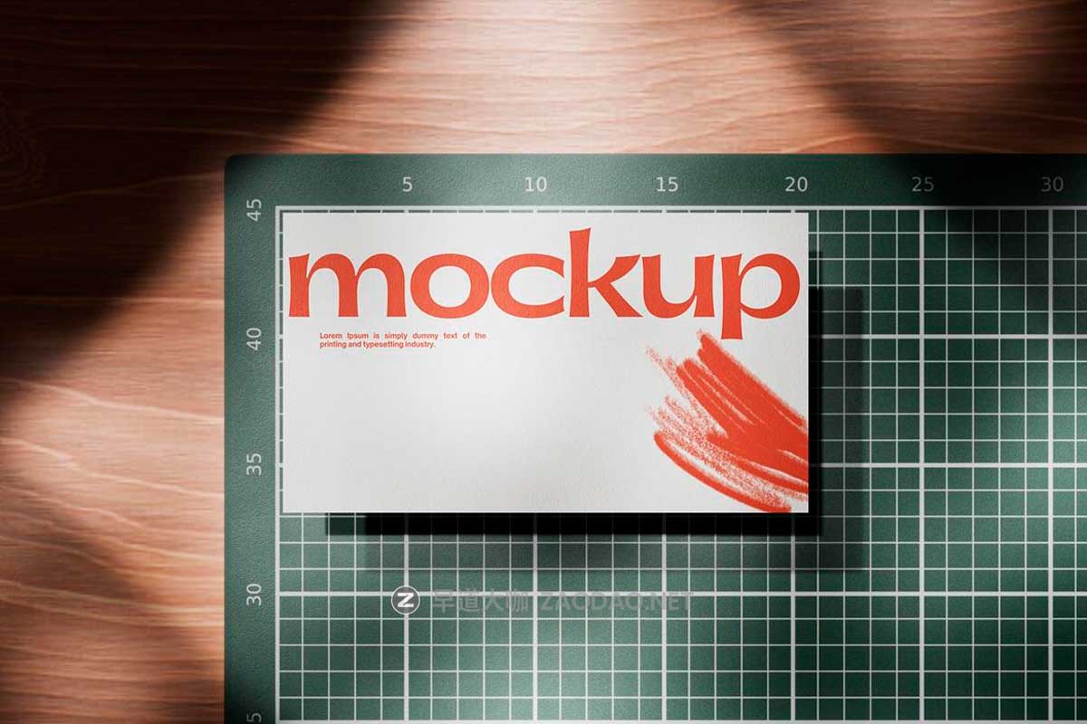 时尚多角度商务名片卡片设计VI展示贴图PSD样机MOCKUPS模板素材 Business Card Mockup插图1