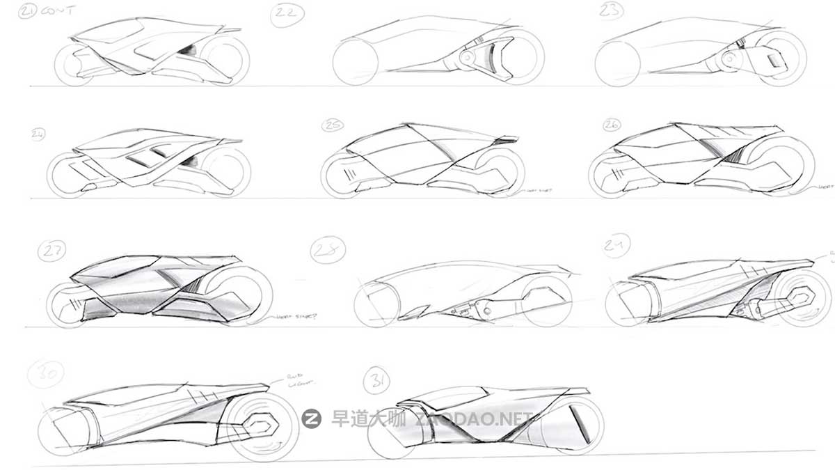 Blender创建科幻概念摩托车模型渲染教程+工程文件 中英文字幕 Race Vehicle Concept Design插图1