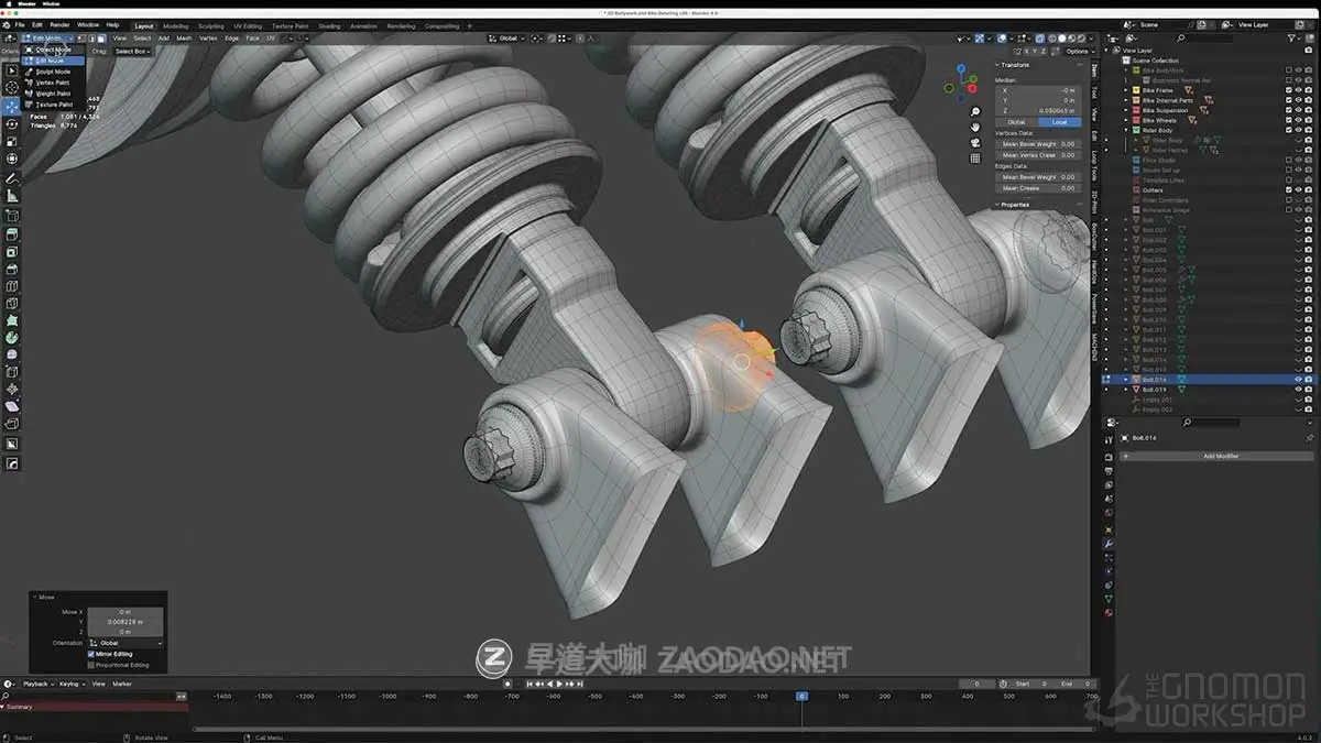 Blender创建科幻概念摩托车模型渲染教程+工程文件 中英文字幕 Race Vehicle Concept Design插图8 Blender创建科幻概念摩托车模型渲染教程+工程文件 中英文字幕 Race Vehicle Concept Design插图8