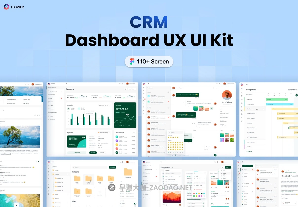 110+屏电子商务商城销售数据统计仪表盘web ui界面设计figma模板套件 CRM Dashboard UX UI Kit插图 110+屏电子商务商城销售数据统计仪表盘web ui界面设计figma模板套件 CRM Dashboard UX UI Kit插图