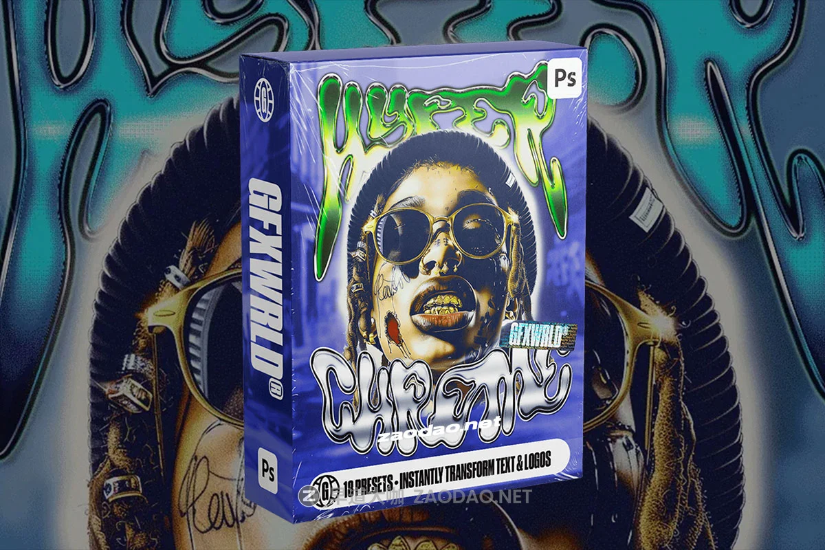 18款未来科幻赛博朋克霓虹金属镀铬3D标题LOGO设计ASL样式PS设计素材 GFXWORLD – Hyper Chrome Text Styles Pack (Vol. 1)插图 18款未来科幻赛博朋克霓虹金属镀铬3D标题LOGO设计ASL样式PS设计素材 GFXWORLD – Hyper Chrome Text Styles Pack (Vol. 1)插图