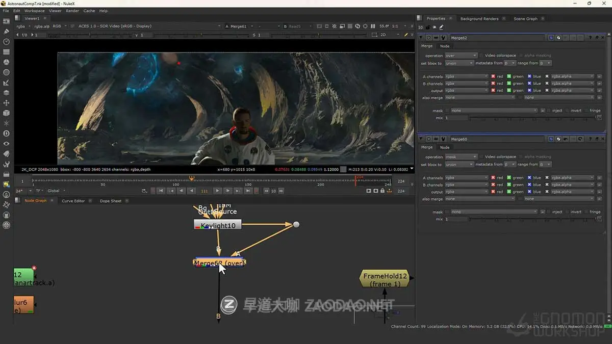 Nuke实拍2.5D电影视频绿幕抠像特效镜头合成视频教程 中英文字幕 Advanced Compositing – Keying & Creating 2.5D Projections插图7 Nuke实拍2.5D电影视频绿幕抠像特效镜头合成视频教程 中英文字幕 Advanced Compositing – Keying & Creating 2.5D Projections插图7