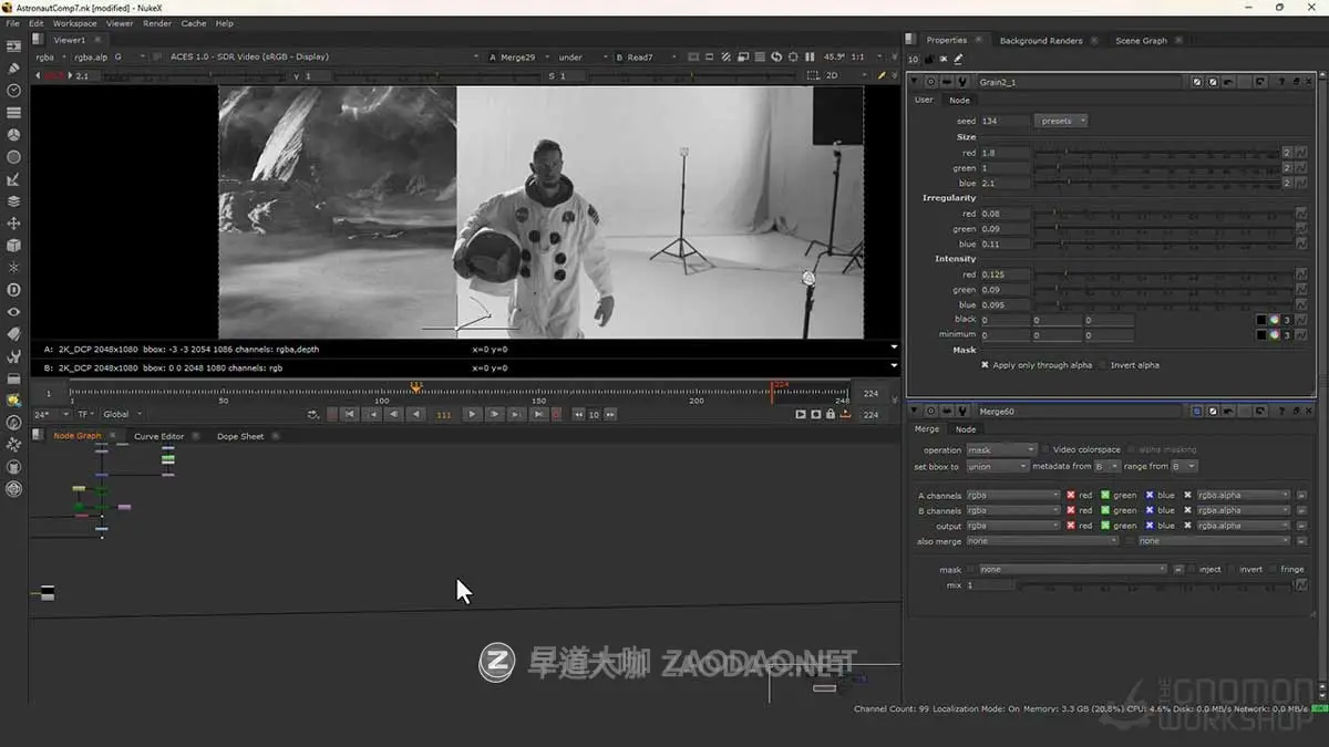 Nuke实拍2.5D电影视频绿幕抠像特效镜头合成视频教程 中英文字幕 Advanced Compositing – Keying & Creating 2.5D Projections插图8 Nuke实拍2.5D电影视频绿幕抠像特效镜头合成视频教程 中英文字幕 Advanced Compositing – Keying & Creating 2.5D Projections插图8