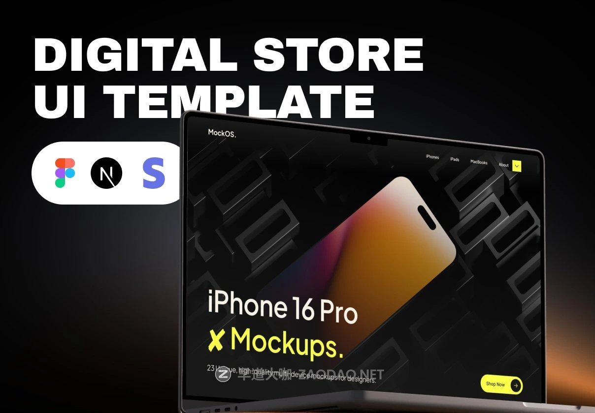 暗黑系响应式电子商务商城产品销售在线购物网站WEB UI界面设计Figma模板+源码素材 MockOS – Digital Store UI Template插图 暗黑系响应式电子商务商城产品销售在线购物网站WEB UI界面设计Figma模板+源码素材 MockOS – Digital Store UI Template插图
