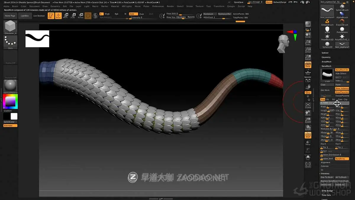 ZBrush三维模型建模雕刻渲染新手入门基础教程视频教程 中英文字幕 TGW – Introduction to ZBrush 2024插图11 ZBrush三维模型建模雕刻渲染新手入门基础教程视频教程 中英文字幕 TGW – Introduction to ZBrush 2024插图11