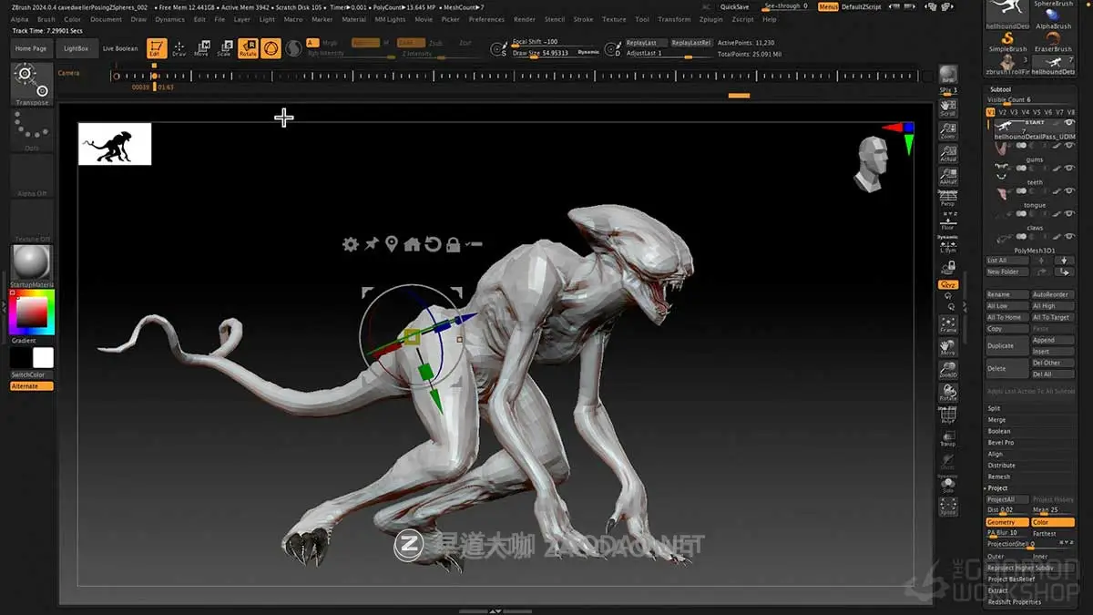 ZBrush三维模型建模雕刻渲染新手入门基础教程视频教程 中英文字幕 TGW – Introduction to ZBrush 2024插图1 ZBrush三维模型建模雕刻渲染新手入门基础教程视频教程 中英文字幕 TGW – Introduction to ZBrush 2024插图1