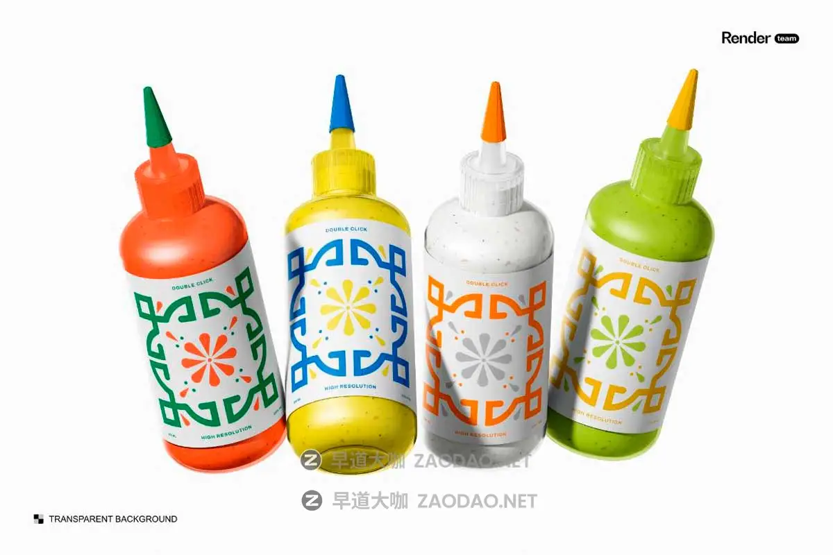 时尚逼真厨房调料番茄酱汁塑料挤压瓶包装瓶设计PS展示贴图样机合集 Sauce Bottle Mockup Set插图4 时尚逼真厨房调料番茄酱汁塑料挤压瓶包装瓶设计PS展示贴图样机合集 Sauce Bottle Mockup Set插图4