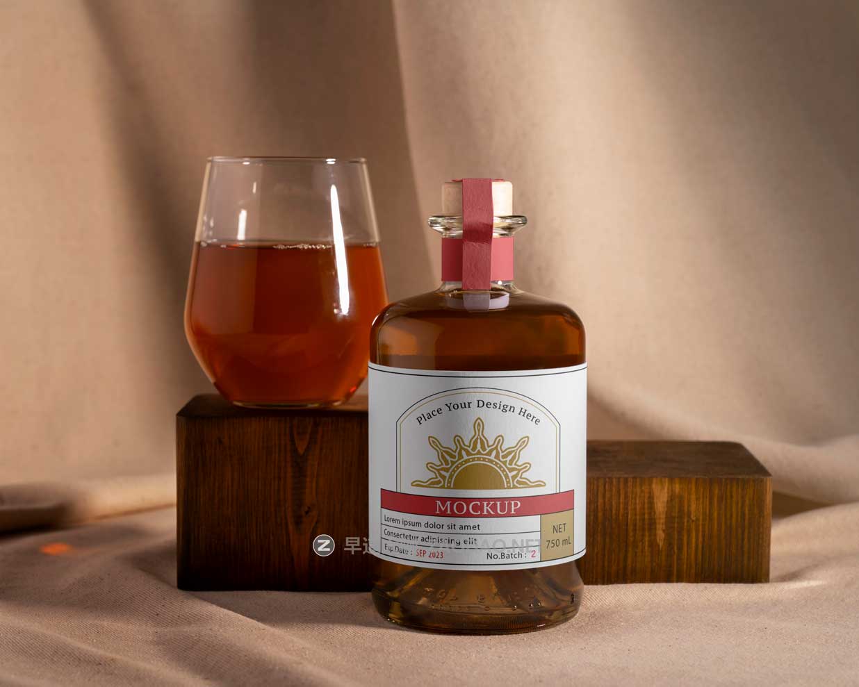 时尚国外红酒葡萄酒玻璃酒瓶标签贴纸设计展示效果图PSD样机MOCKUP模板素材 Sotol Bottle Mockup Vol 1插图8